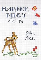 Janlynn Baby Deer Birth Sampler Kit #021-1918